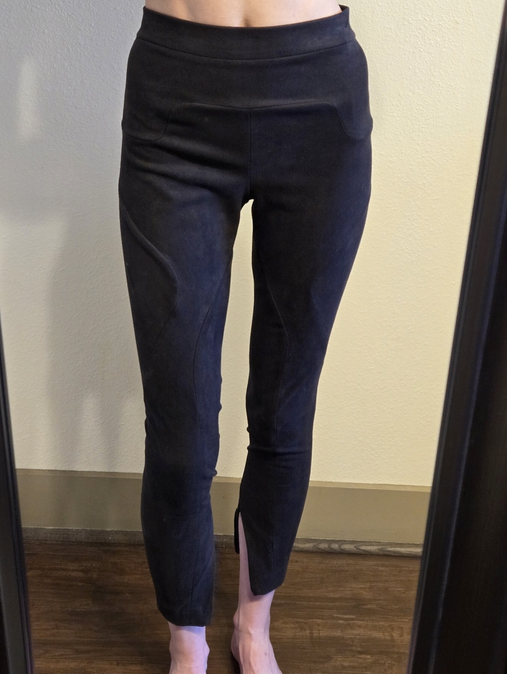 Robert Rodriguez Designer Black High-Rise Faux Suede Pants 2